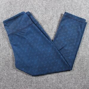 Lululemon Wunder Under Crop Women 6 Blue Geo Star Print 22” High Rise